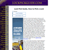 Tablet Screenshot of lockpickguide.com
